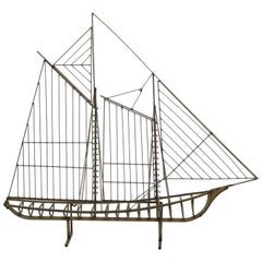 Jere Sailboat Model Signed and Dated 1979
