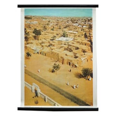 Africa Wall Chart Desert Native City of Kano Countrycore Rollable Poster