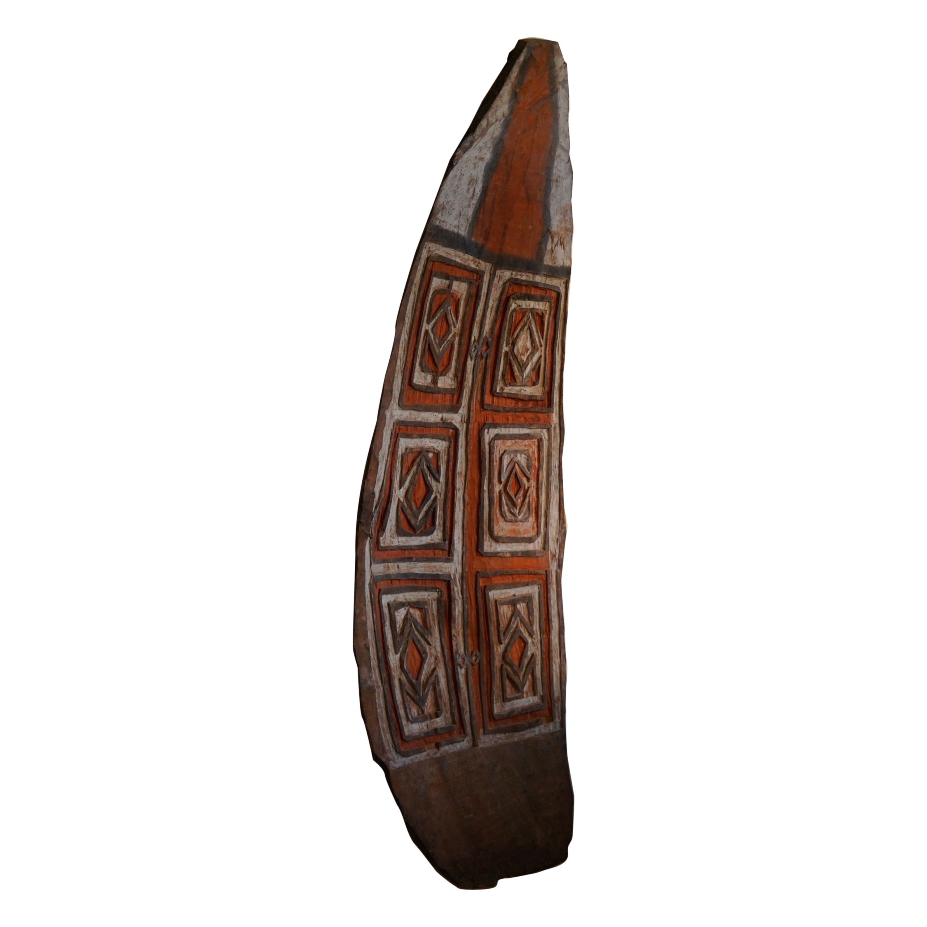 Oceanic Vintage Shield, Tribal Wall Art, Papua New Guinea, Late 19th Century For Sale