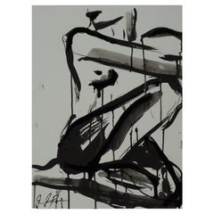 Peinture nue de Jenna Snyder-Phillips, dessin à l'encre noire sur papier, sans cadre