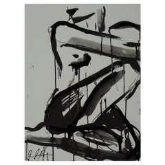 Pittura di nudo di Jenna Snyder-Phillips, Disegno a inchiostro nero su carta, senza cornice