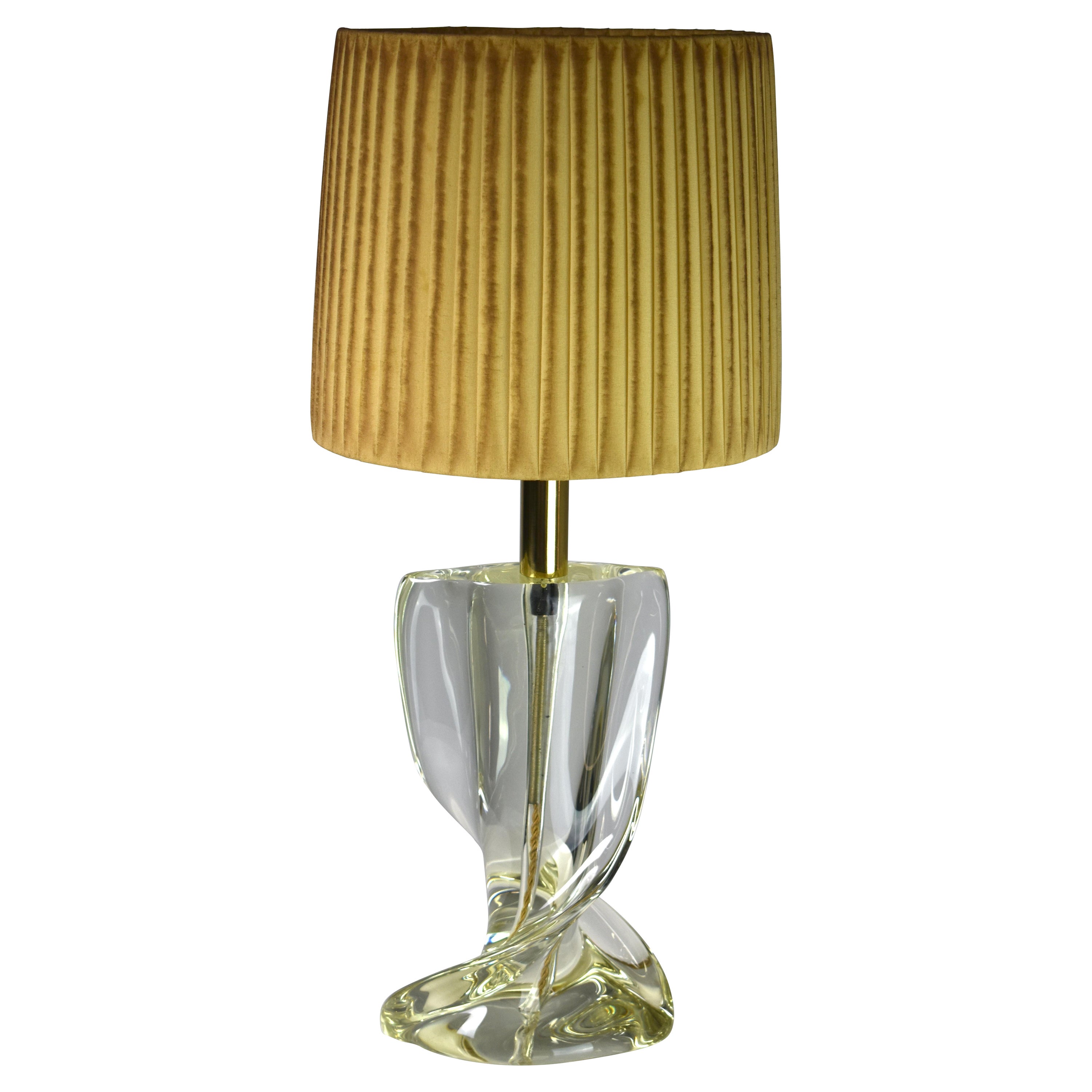 1960's French Sculptural Crystal Lamp 