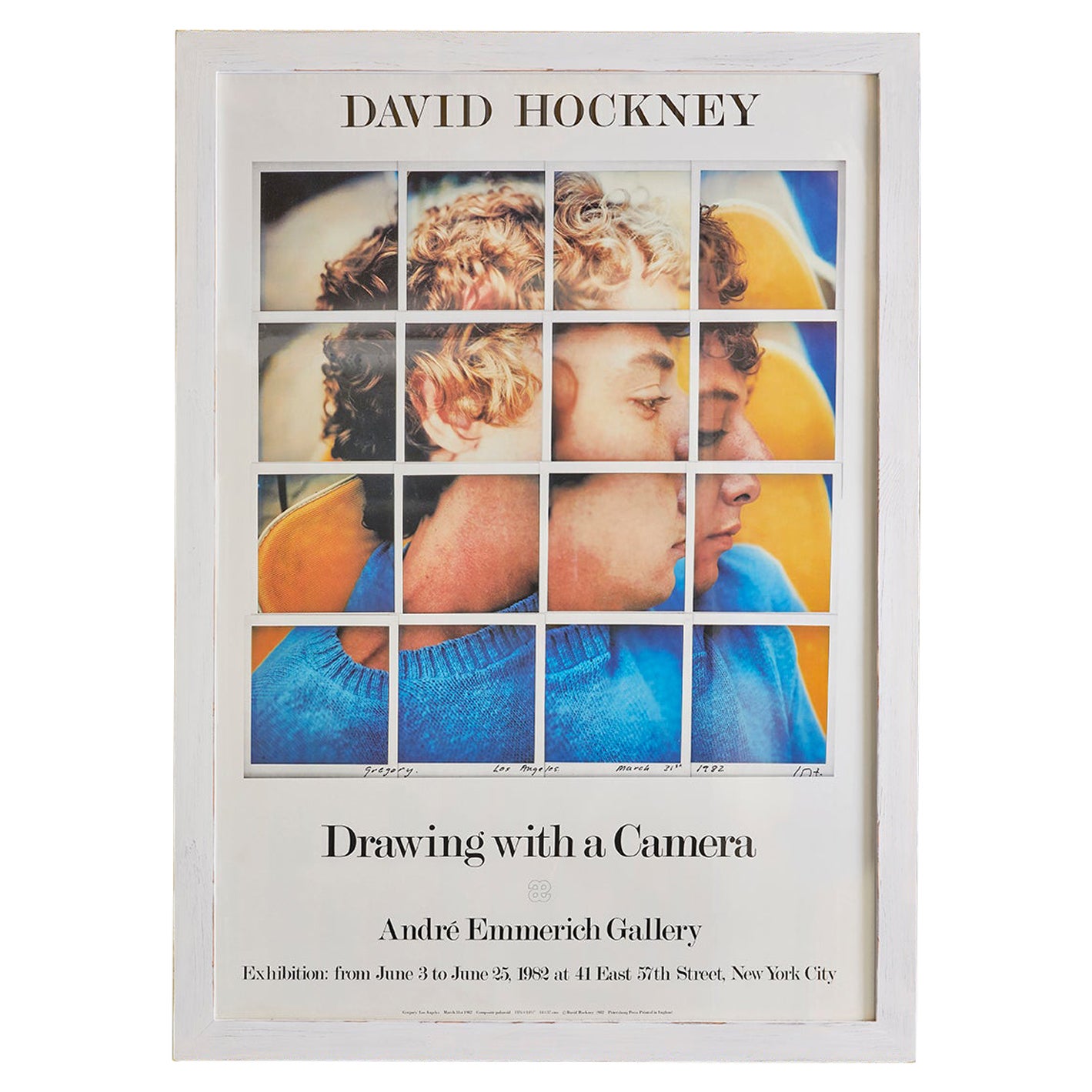 Vintage Poster David Hockney "Drawing with a Camera" Andre Emmerich, USA, 1982