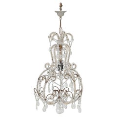 Vintage Italian Gilded Chandelier in a Small