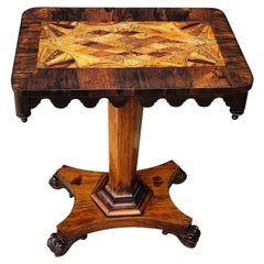 Early 19C British Colonial Specimen Wood Side Table