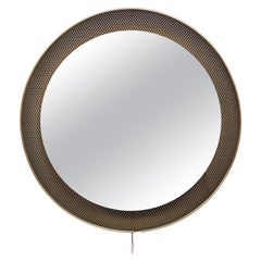 Gold Color Back Lid Mirror Attributed Mathieu Matégot