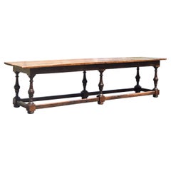 Italian Louis XIV Period Turned Walnut Refectory or Center Table, early 18th cen