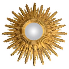 Gold Gilt Starburst Framed Mirror