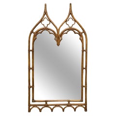 Used Rattan Cathedral Mirror by McGuire