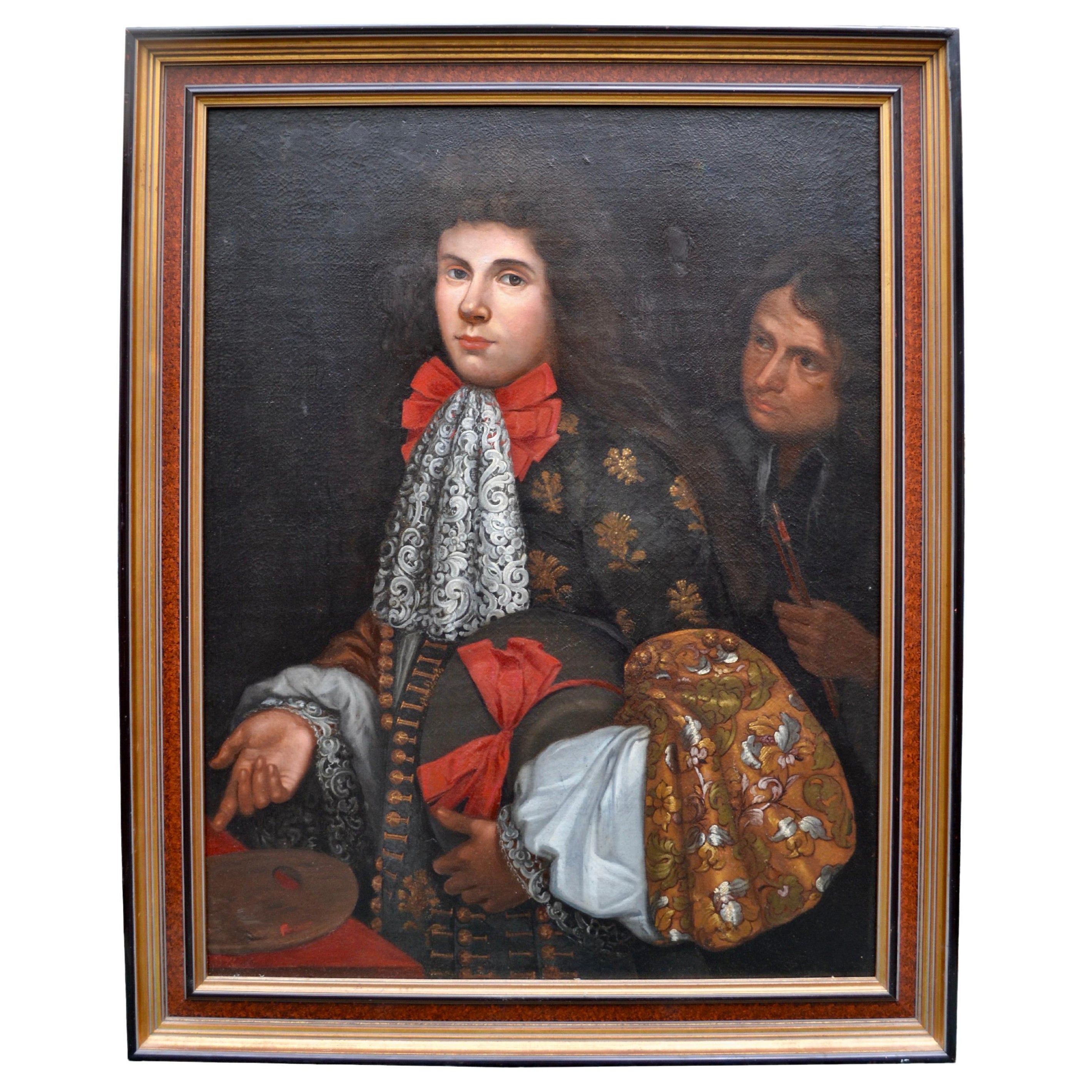 Ritratto inglese del 19° secolo di un gentiluomo aristocratico alla maniera di Rubens