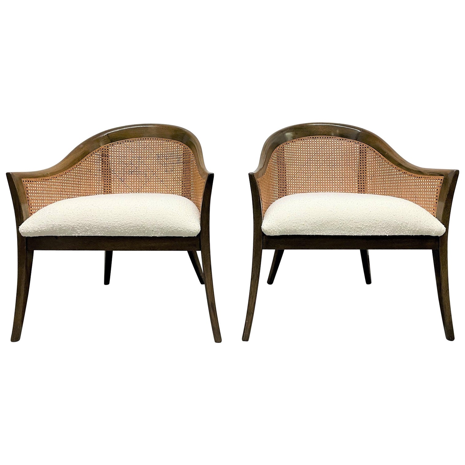 Pair of Harvey Probber Side Chairs in Bouclé