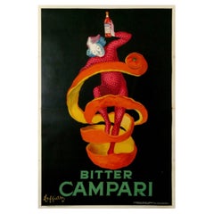 Original Vintage Poster Bitter Campari Spiratello Cappiello 1921 Oversize