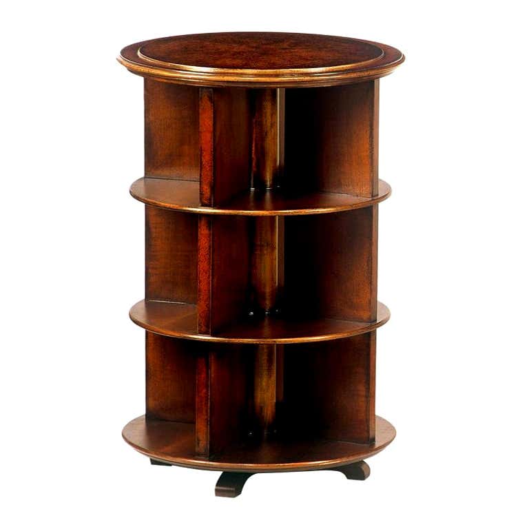 Regency-Style Cylindrical Bookcase For Sale at 1stDibs | cylinder bookcase
