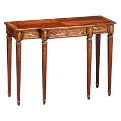 Chippendale-Style Hand-Painted Beech Console