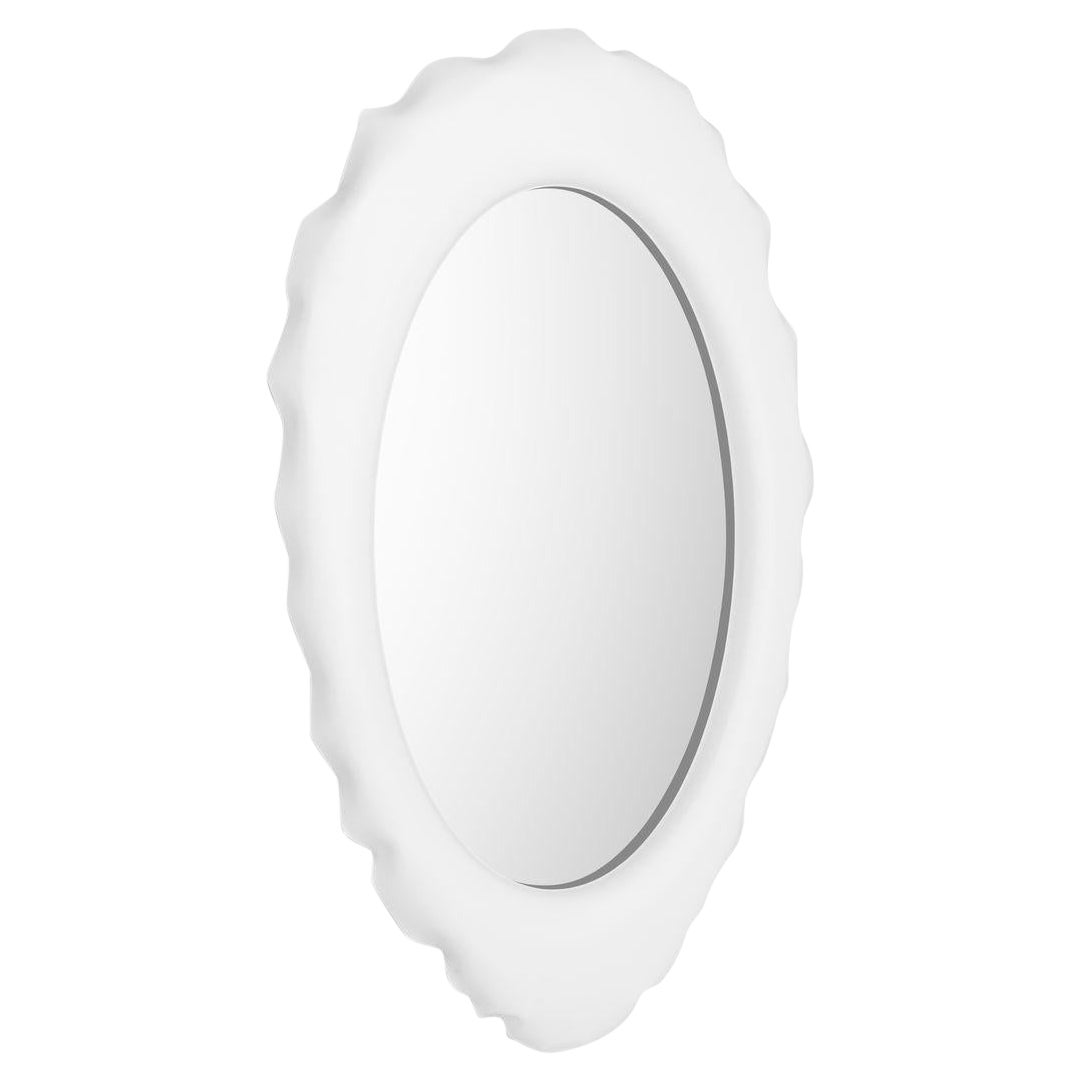 Silex White Matt Color Wall Mirror by Zieta