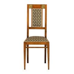 Italian Art Nouveau-Style Beech Chair