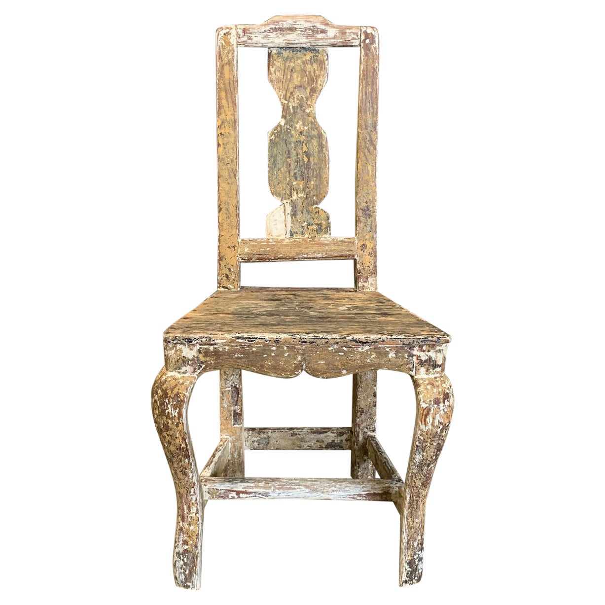 18th Century Swedish Folk Art Chair For Sale