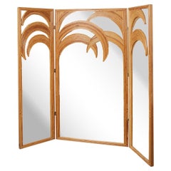 Vintage Mirrored Screen or Room Divider by Vivai del Sud, Italy 1970