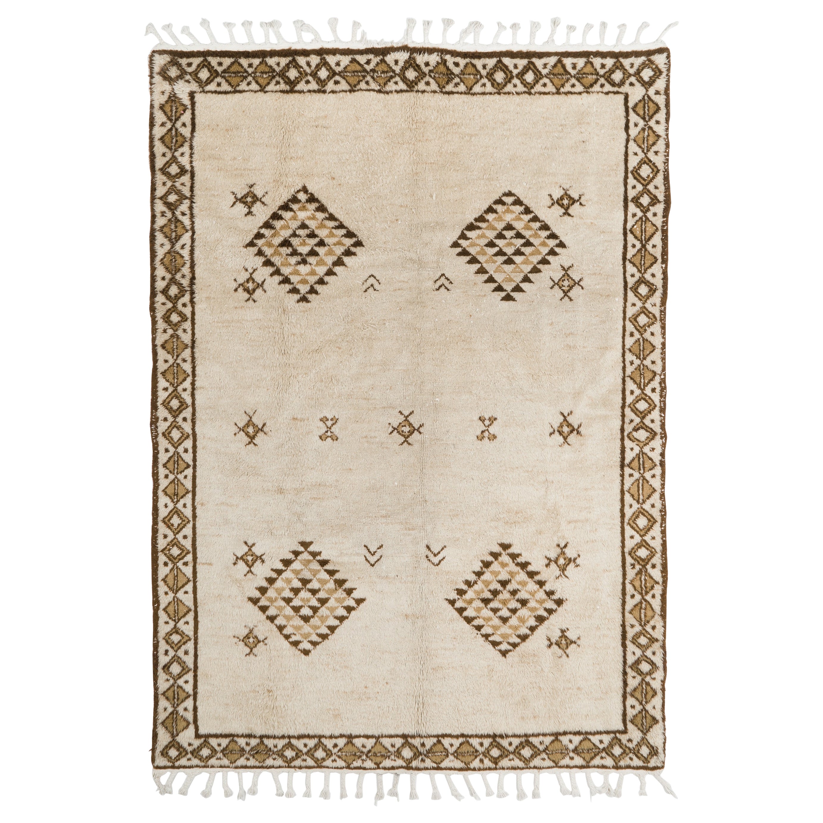 Mid-Century Tulu Rug, 100% Natural Undyed Wool, Custom Options Available For Sale