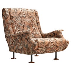 Marco Zanuso for Arflex ''Regent'' Lounge Chair in Patterned Upholstery