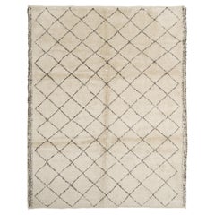 Beni Ourain Wool Rug, Hand-Knotted Moroccan Carpet, Custom Option Avl.