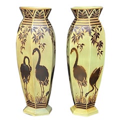 Orchies 'Attributed to' Pair of Ceramic Vases circa 1900