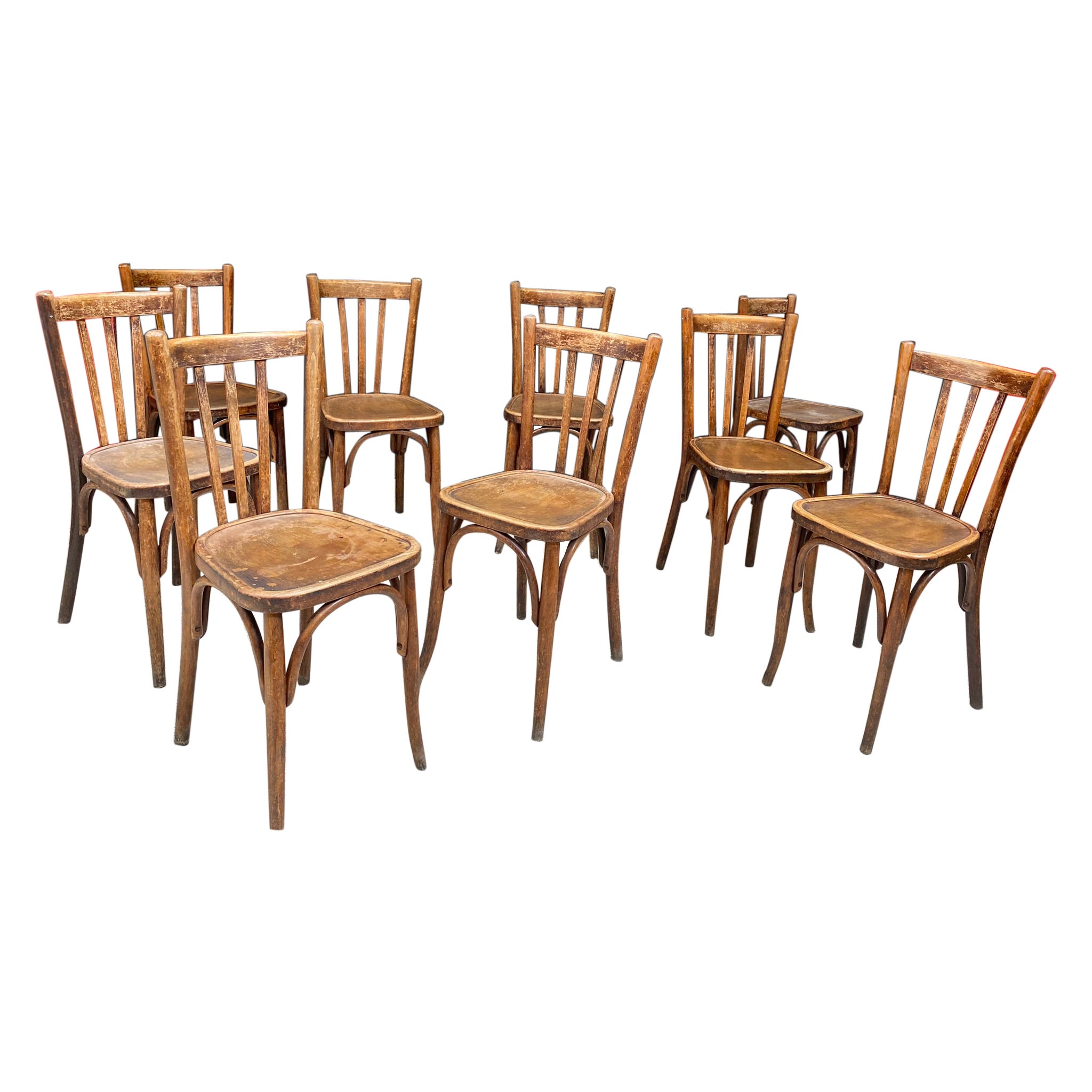 9  Stühle im Thonet-Stil, um 1930