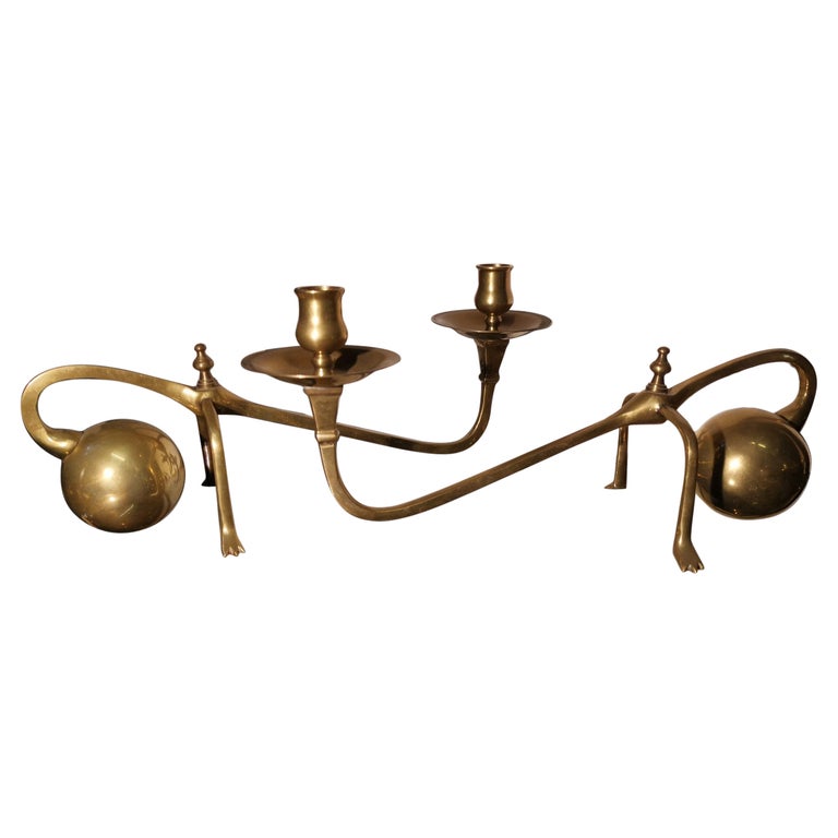 In the Style of Was Benson, A Pair of Brass Arts and Crafts Piano Candle  Holders. For Sale at 1stDibs | piano with candle holders