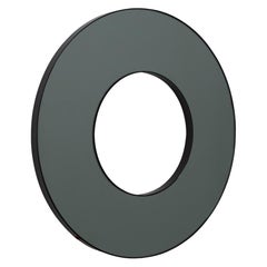 Miroir rond teinté noir personnalisable Donut avec rétro-éclairage, large