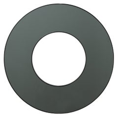 Donut Miroir rond teinté noir contemporain avec rétro-éclairage, XL