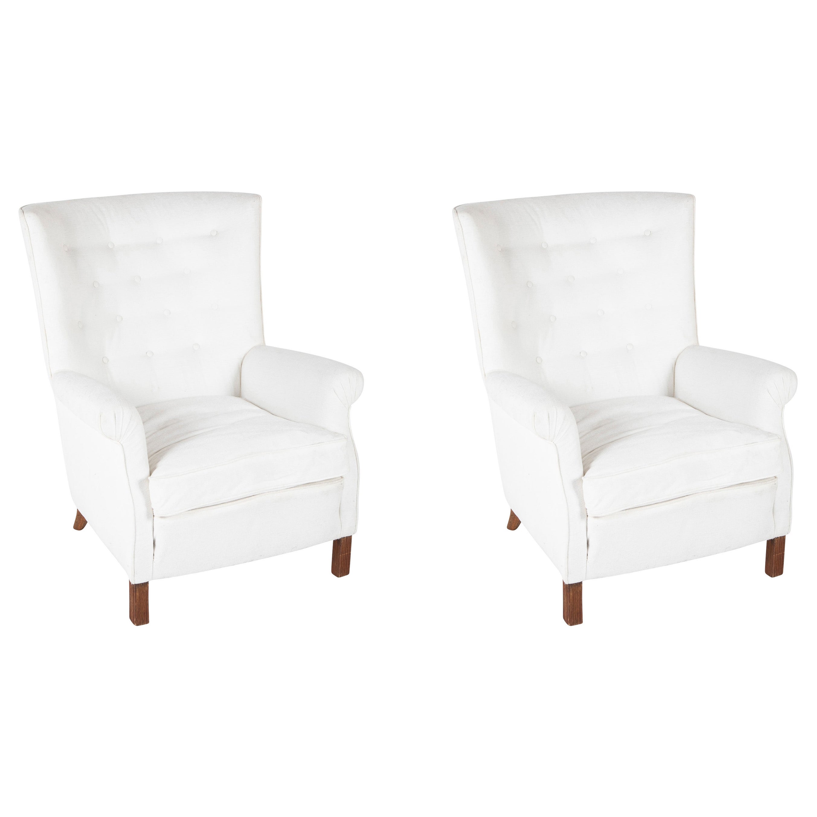 Pair of Paulo Buffa Wingback Chairs