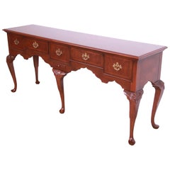Used Baker Furniture Stately Homes Queen Anne Walnut Huntboard Sideboard, Refinished