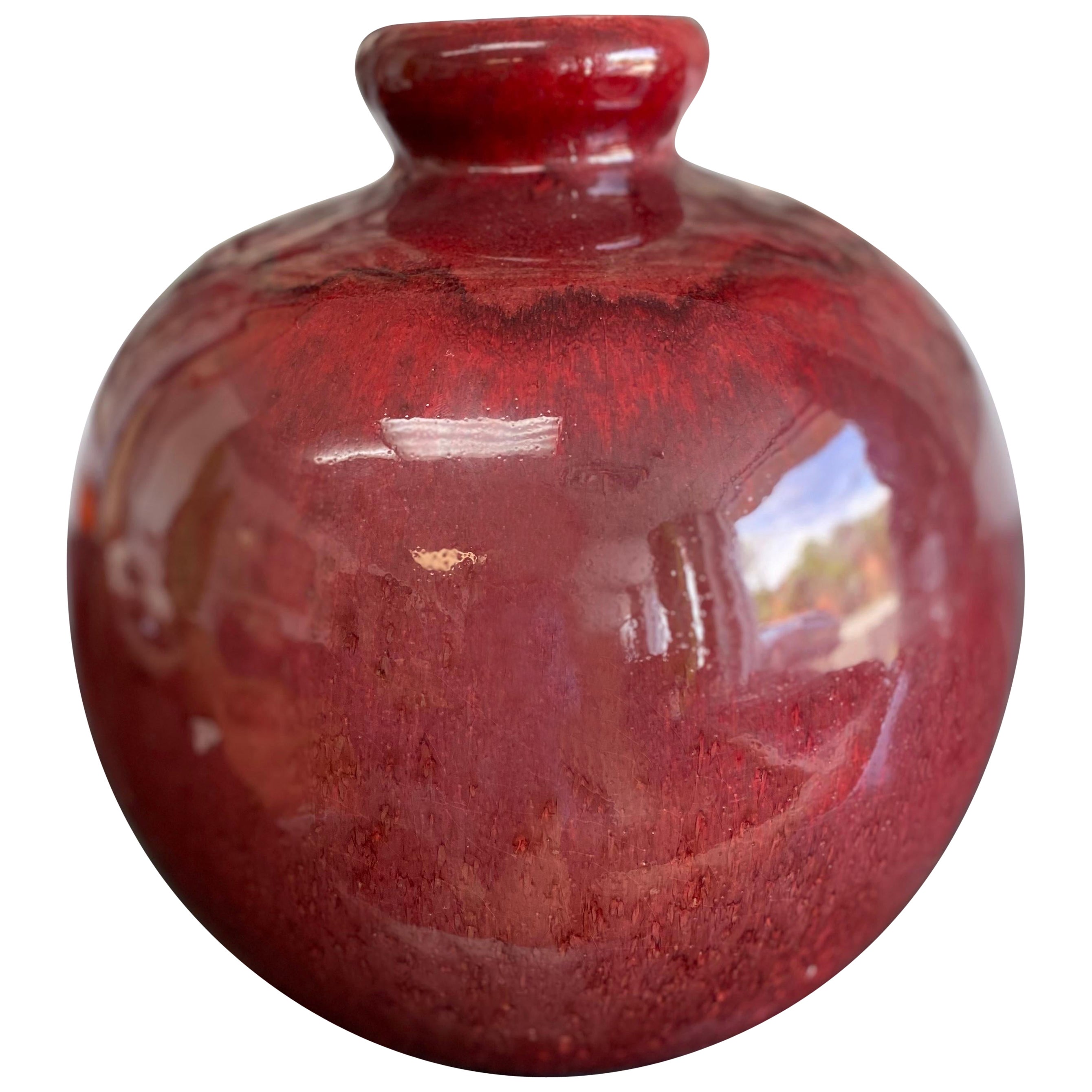Large Vintage Harding Black Ceramic Vase