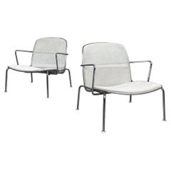 Italian 21st Century White Metal Steel Web Armchairs by Citterio for B&B, 2000s