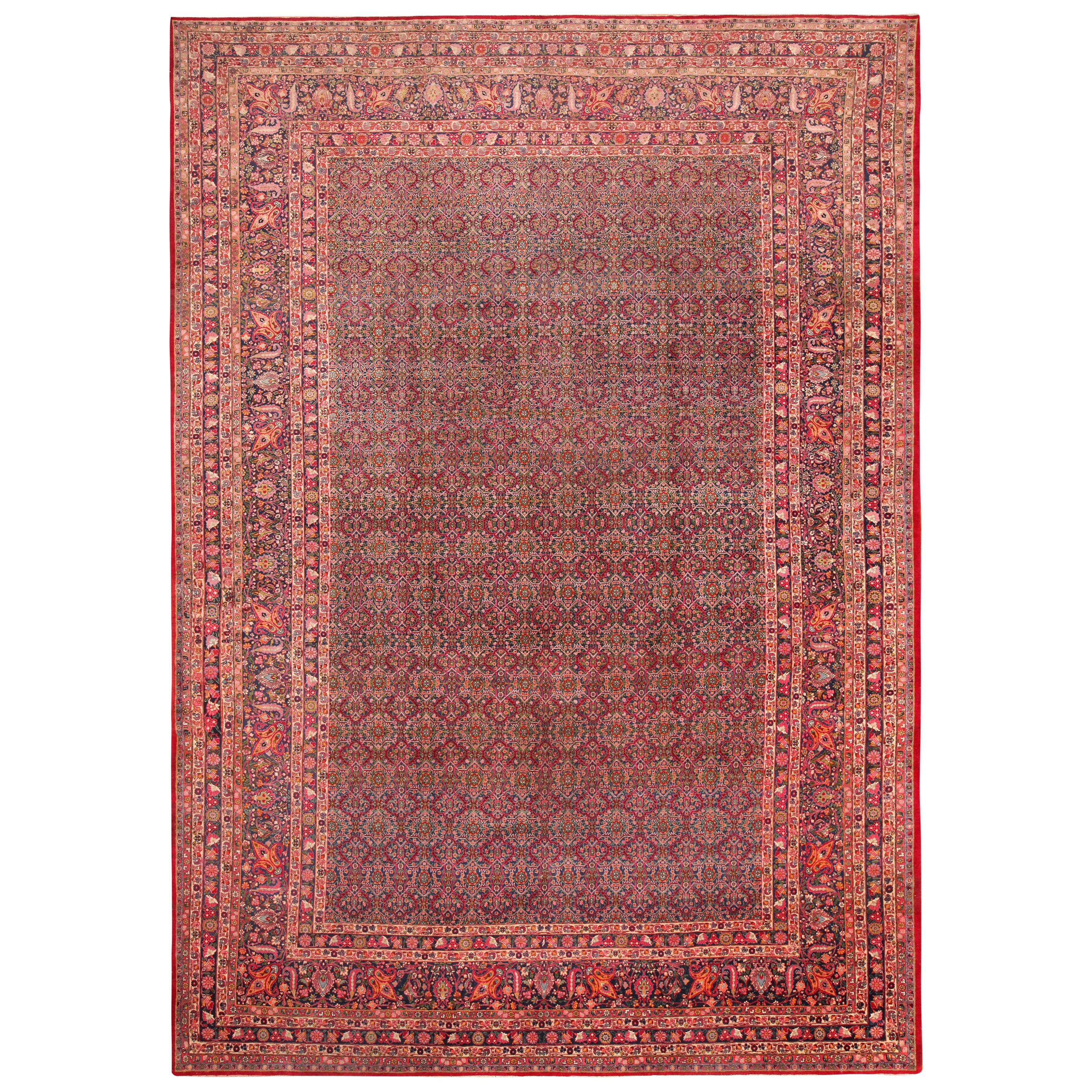 Antique Persian Khorassan Rug. 11 ft 5 in x 16 ft 7 in For Sale