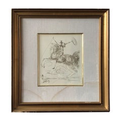 Salvador Dali Signed Lithograph Don Quixote