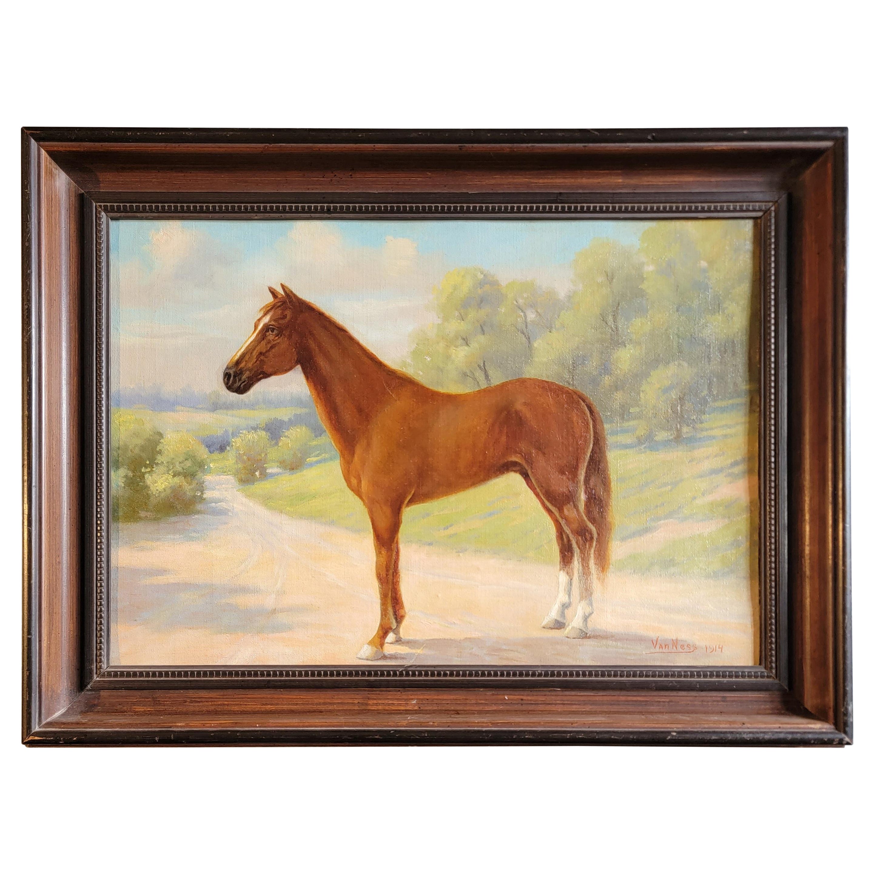 Signed & Dated 1914 Oil Painting in Frame For Sale