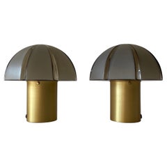 Seltenes Paar Tischlampen im Pilzdesign von Peill & Putzler, 1960er Jahre, Deutschland