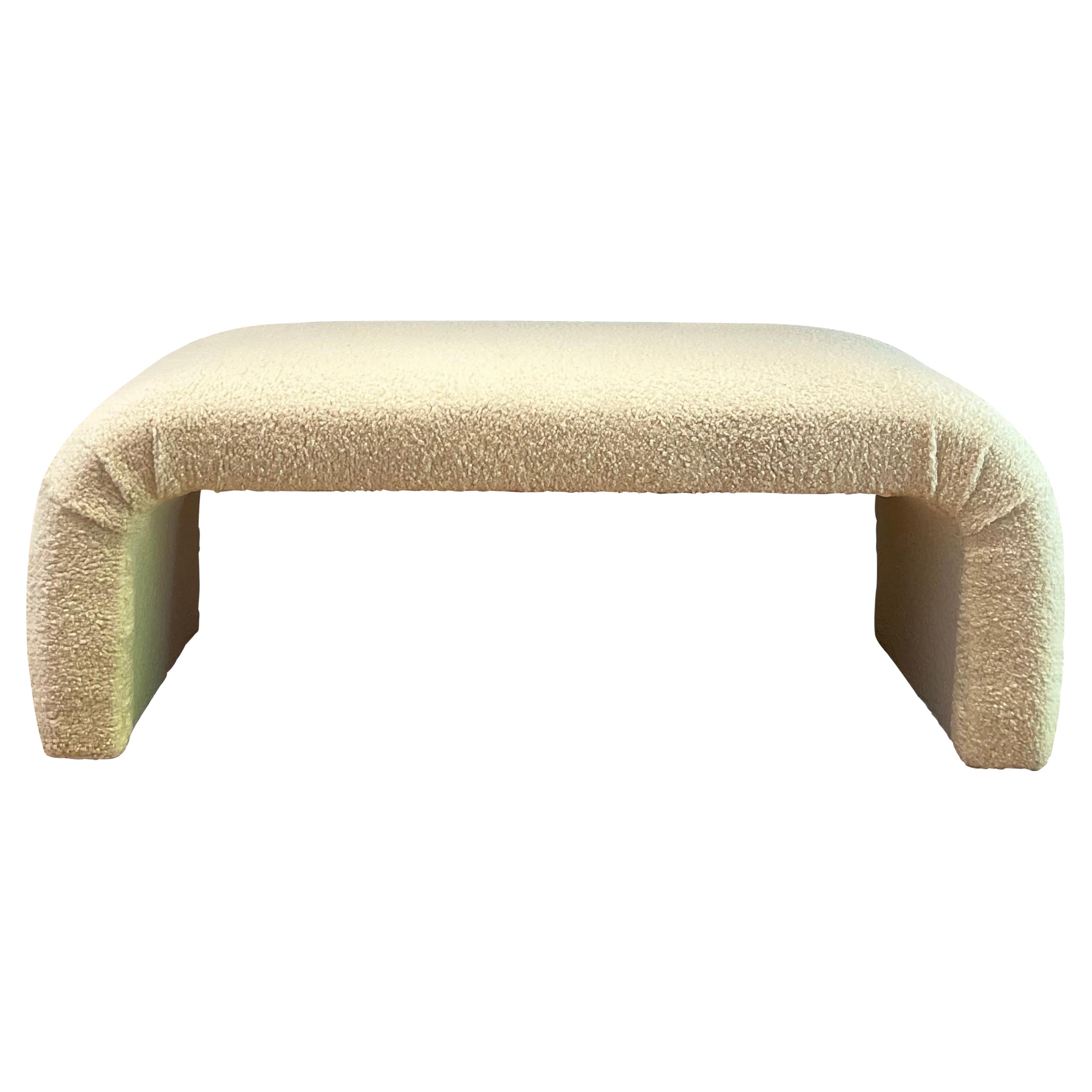 Arch Bench in White Boucle 