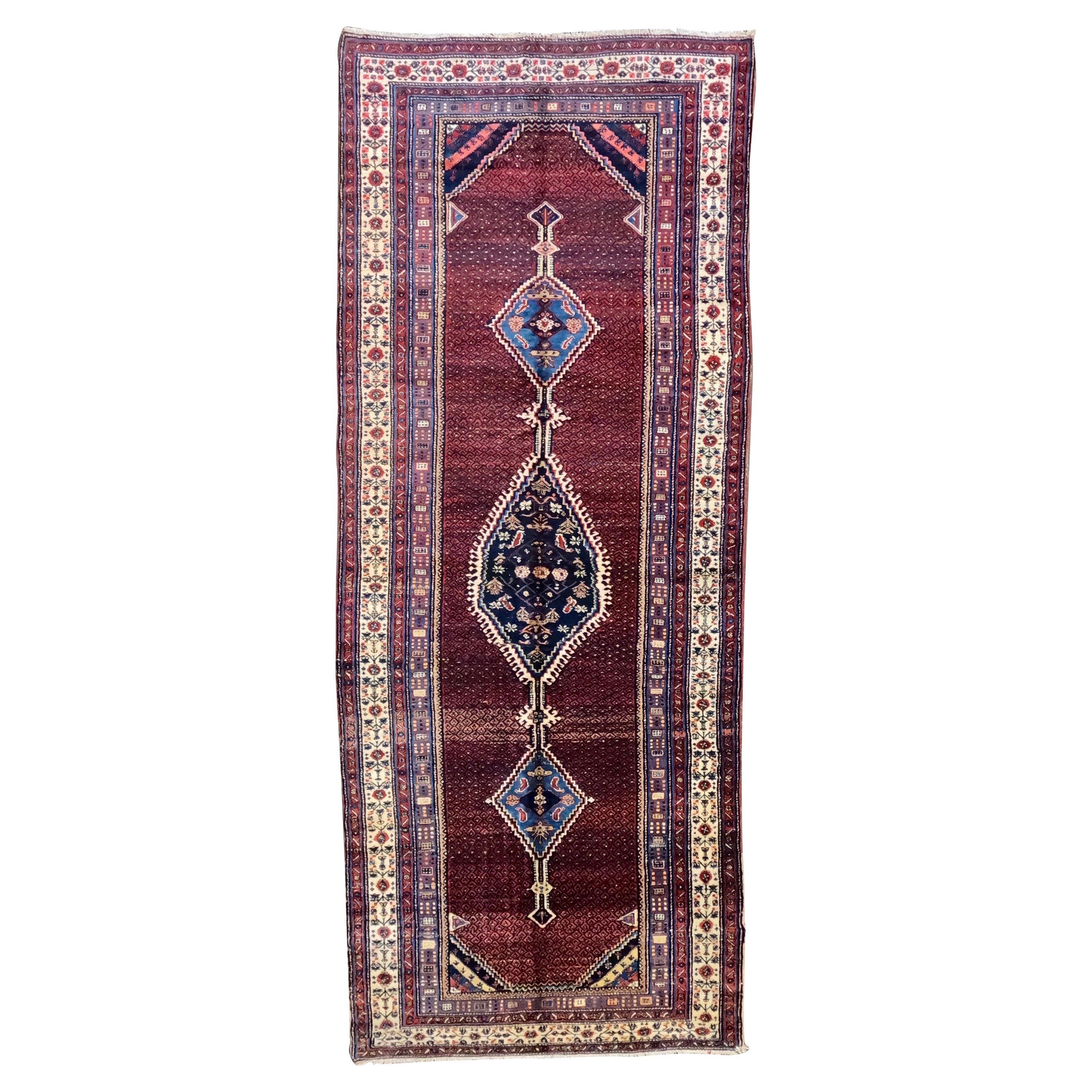 Antique Northwest Persian Corridor Carpet circa 1920 For Sale