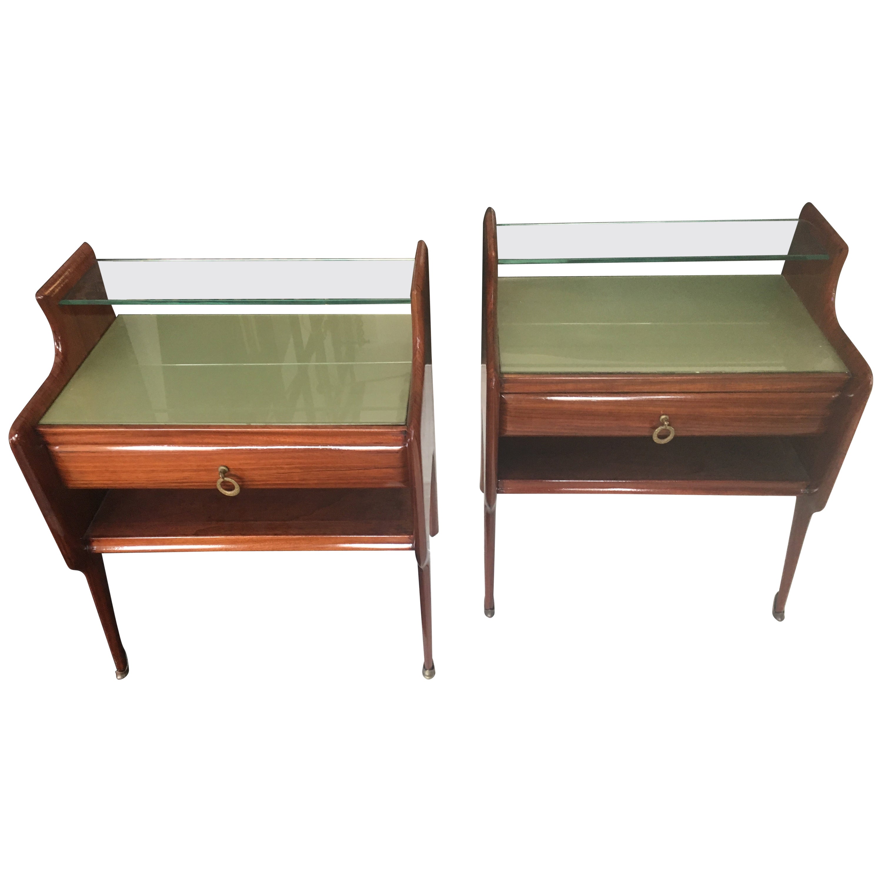 Pair of 1940s Side Tables or Nighstands For Sale