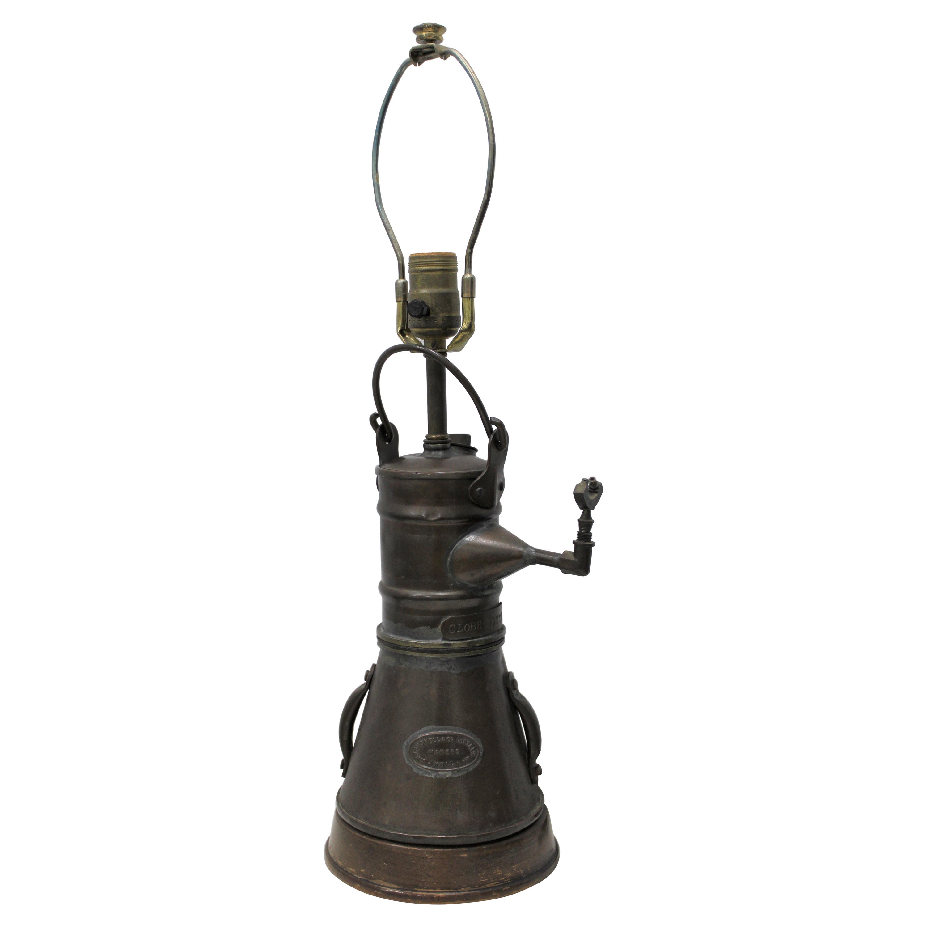 J. W Trushell & CO. Converted Lamp For Sale