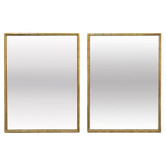 Large Brass Bamboo Mirrors by Mastercraft, a Pair