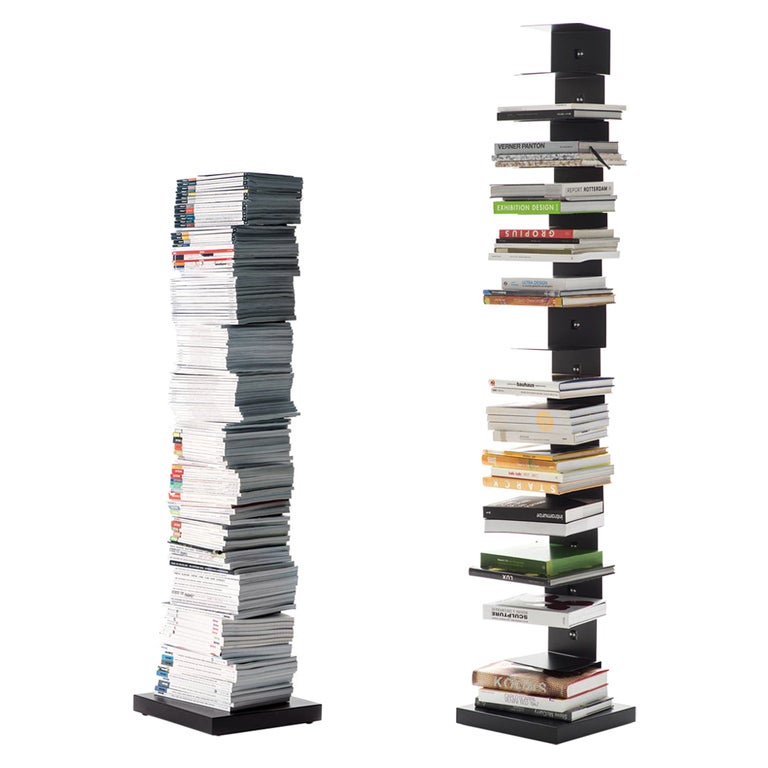 Original Ptolomeo Black Stainless Steel Bookcase by Opinion Ciatti For