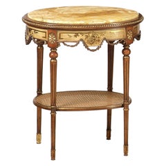 French Neoclassic-Style Oval Side Table #2
