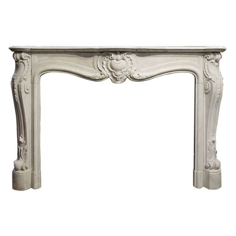 Very Beautiful Marble Antique Fireplace 19th Century