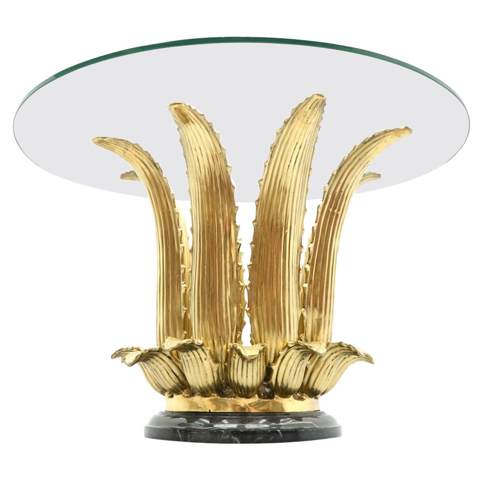 Sculptural Brass Ribbon Coffee Table at 1stDibs