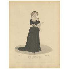 Handkolorierte Gravur von Marie de Rabutin-Chantal, Madame de Svign, 1900
