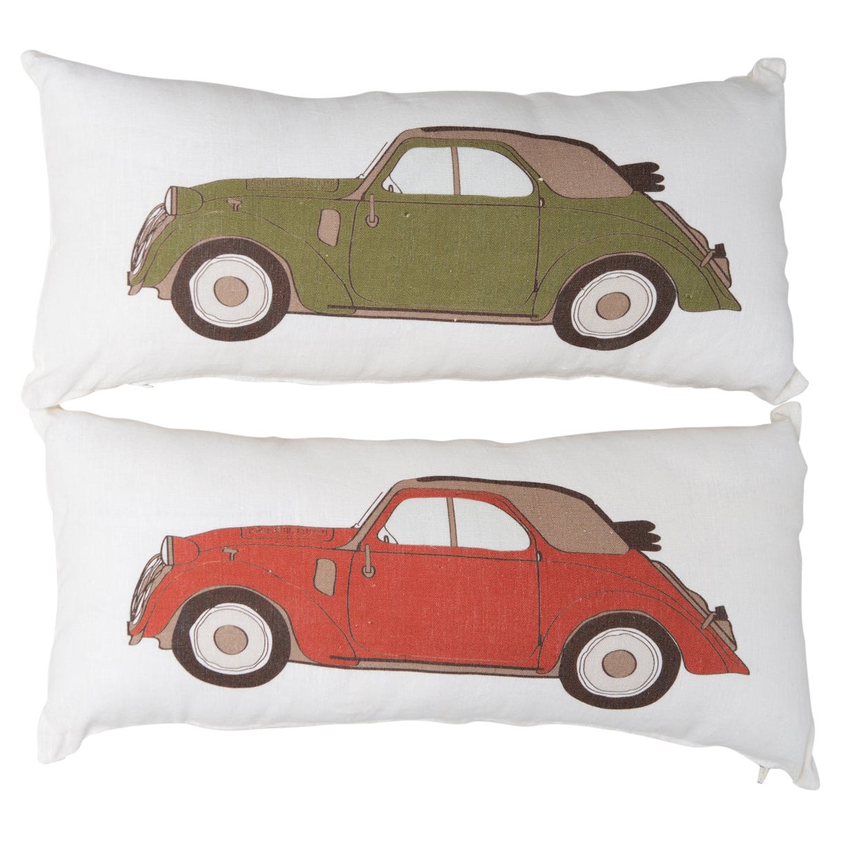 Rare Pillows with Topolino Cars Mickey Mouse For Sale