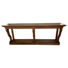 19th Century French Oak Console with Egyptian Legs